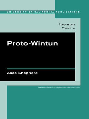 cover image of Proto-Wintun